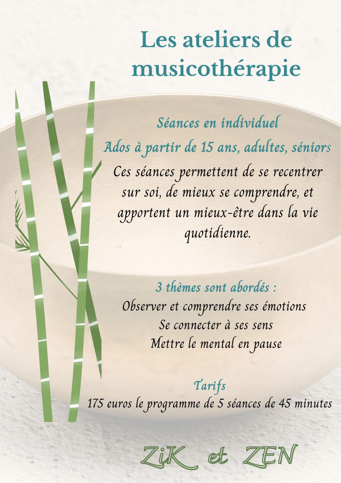 Ateliers de musicotherapie